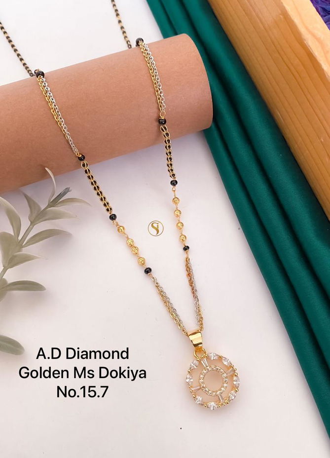 13 AD Diamond Fancy Daily Wear Dokiya Mangalsutra Wholesale Shop In Surat
